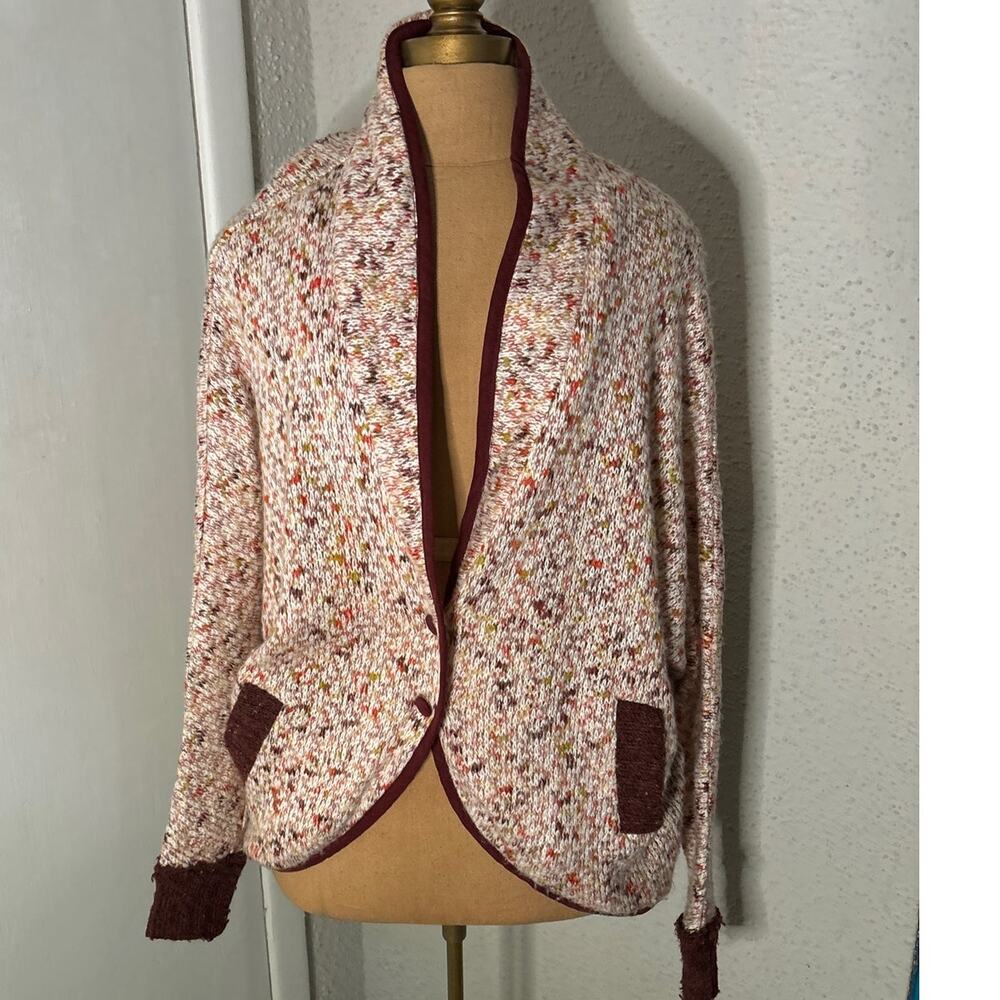 Lucca Couture High Low Button Front Sweater M Academia Preppy Grandmacore Cozy
